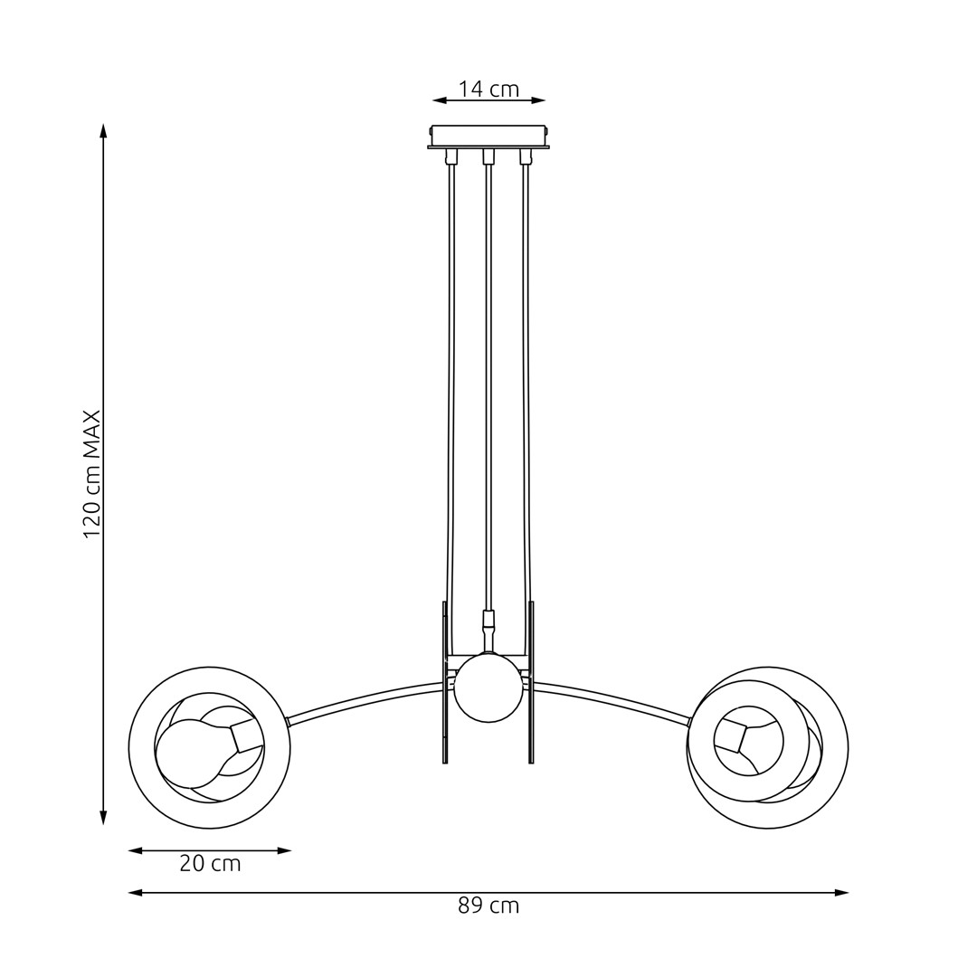 Emibig Visilica SKIVA 230 V 15W MAX LED E27 Čelik/ Drvo Bijela