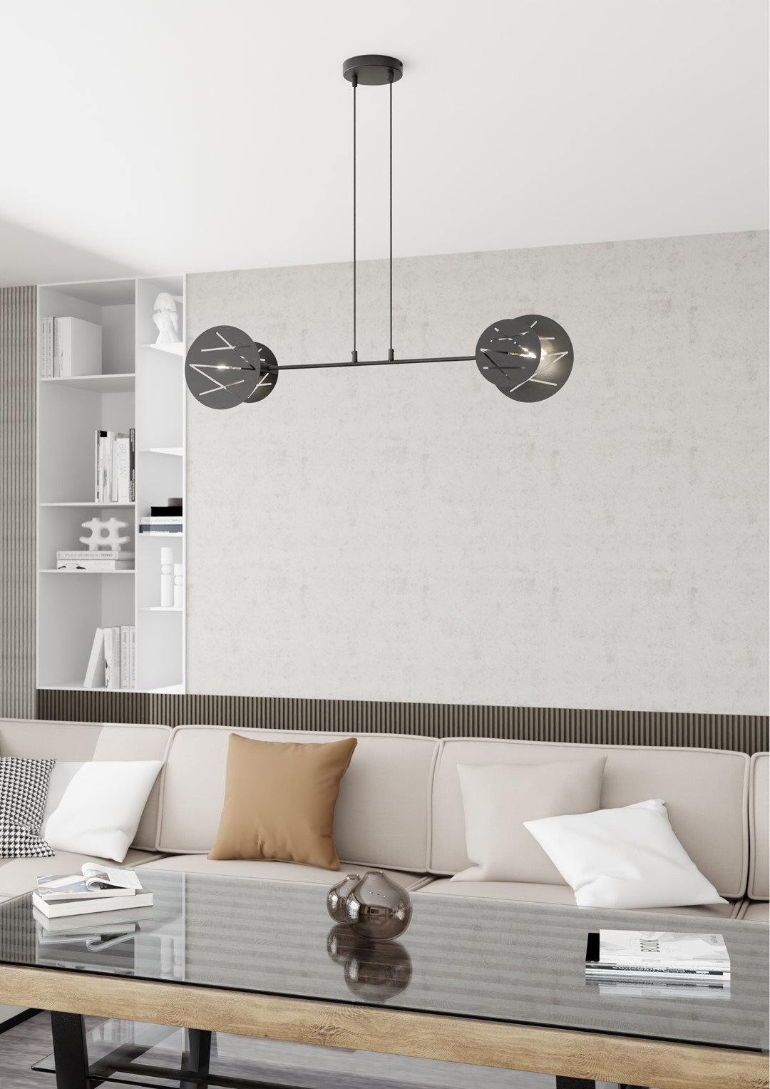 Emibig Visilica XOTIC 230 V 15W MAX LED E27 Čelik Crna