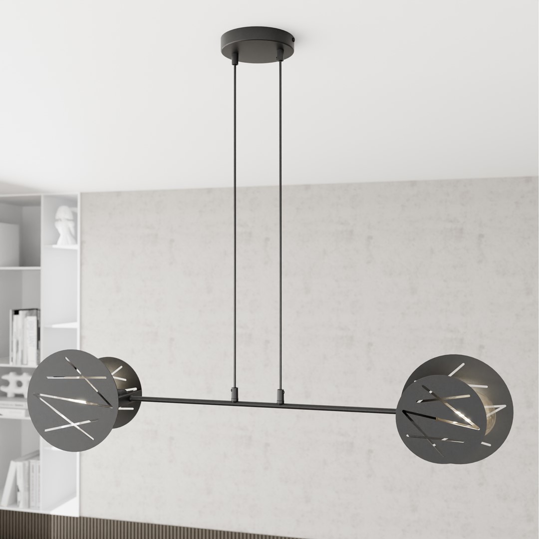 Emibig Visilica XOTIC 230 V 15W MAX LED E27 Čelik Crna