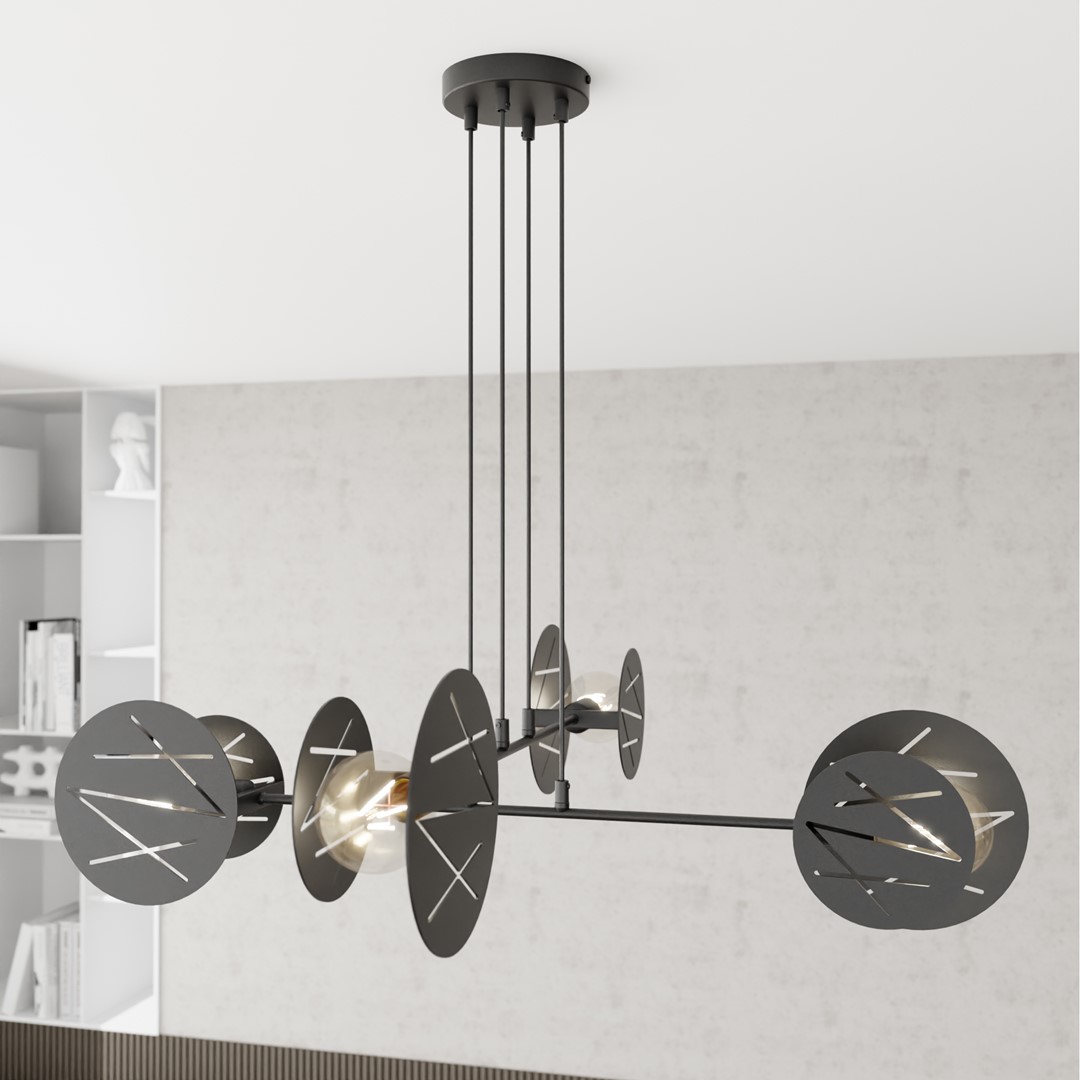 Emibig Visilica XOTIC 230 V 15W MAX LED E27 Čelik Crna