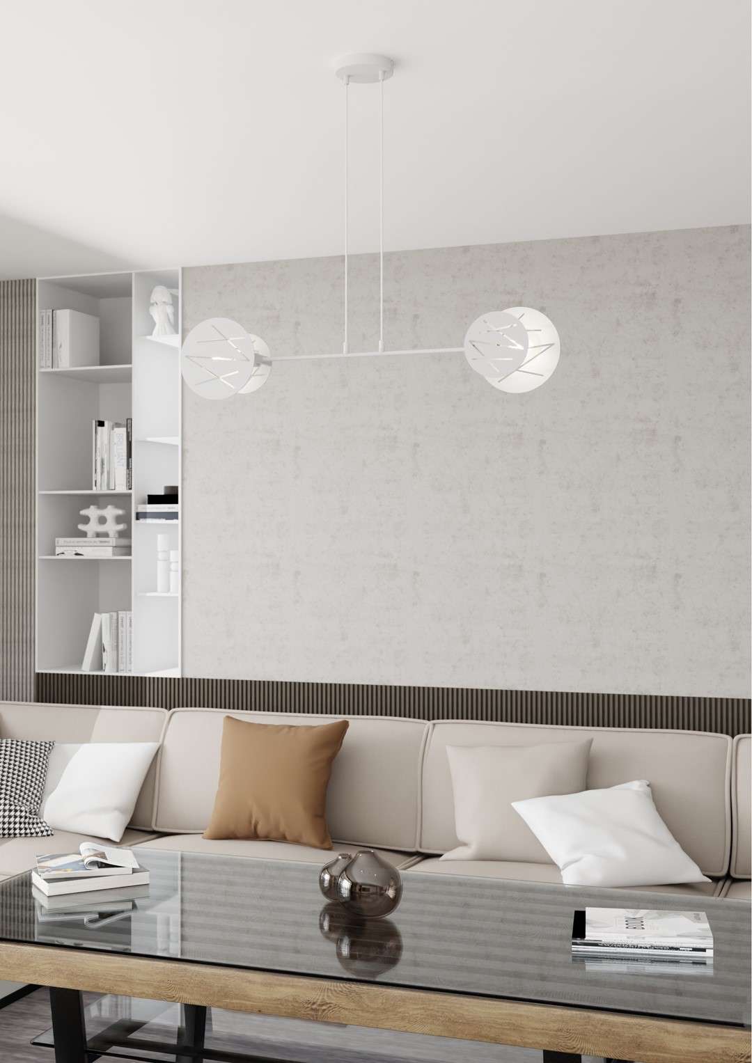 Emibig Visilica XOTIC 230 V 15W MAX LED E27 Čelik Bijela