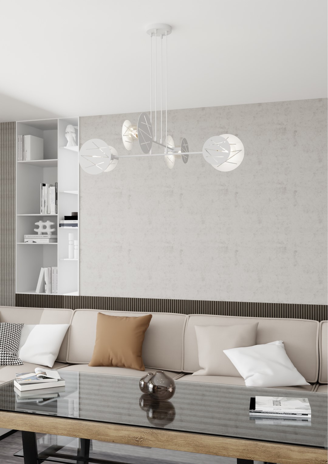 Emibig Visilica XOTIC 230 V 15W MAX LED E27 Čelik Bijela