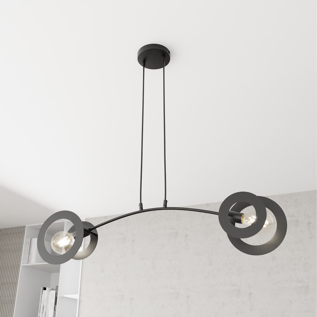 Emibig Visilica EUFORIA 230 V 15W MAX LED E27 Čelik Crna