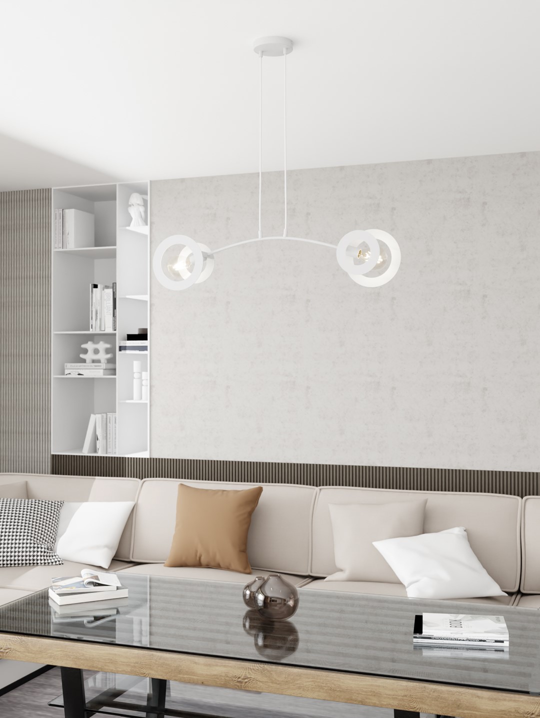 Emibig Visilica EUFORIA 230 V 15W MAX LED E27 Čelik Bijela