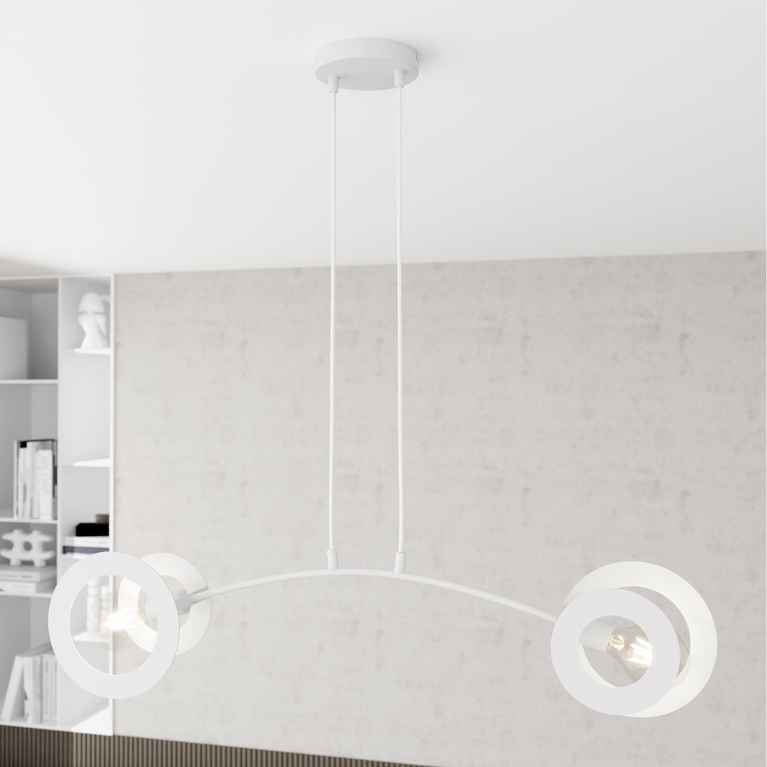 Emibig Visilica EUFORIA 230 V 15W MAX LED E27 Čelik Bijela