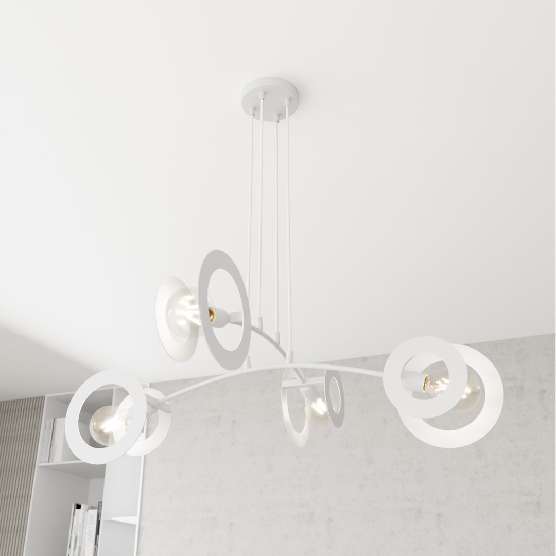 Emibig Visilica EUFORIA 230 V 15W MAX LED E27 Čelik Bijela
