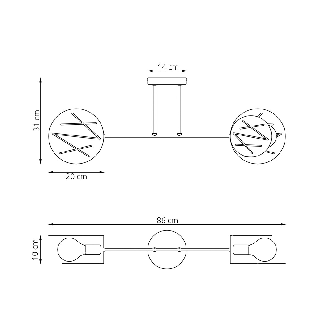 Emibig Stropna svjetiljka FRICK 230 V 15W MAX LED E27 Čelik Crna