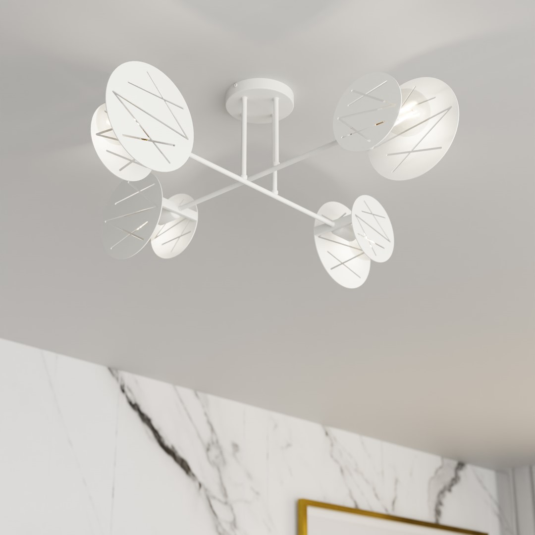 Emibig Stropna svjetiljka FRICK 230 V 15W MAX LED E27 Čelik Bijela