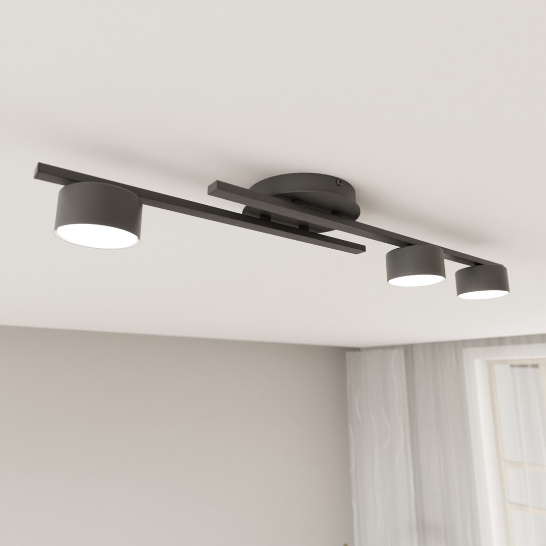 Emibig Stropna svjetiljka FRAGMENT 230 V 10W MAX LED GX53 Čelik Crna