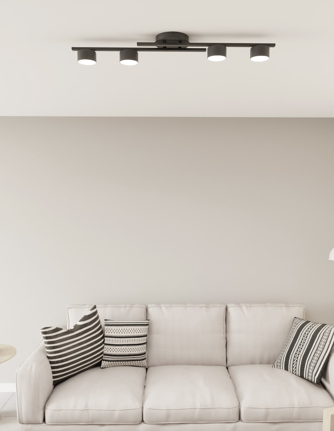 Emibig Stropna svjetiljka FRAGMENT 230 V 10W MAX LED GX53 Čelik Crna
