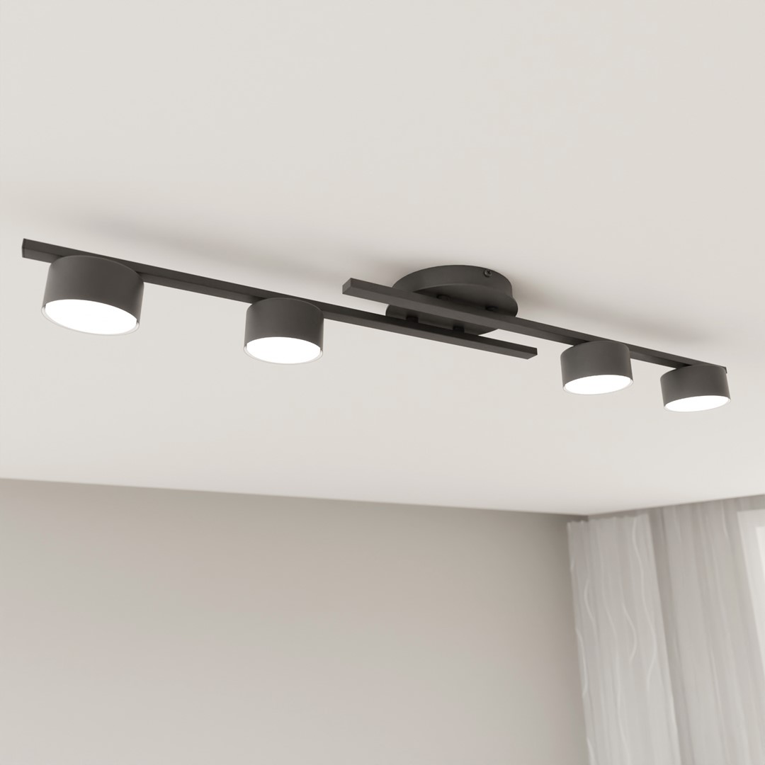 Emibig Stropna svjetiljka FRAGMENT 230 V 10W MAX LED GX53 Čelik Crna