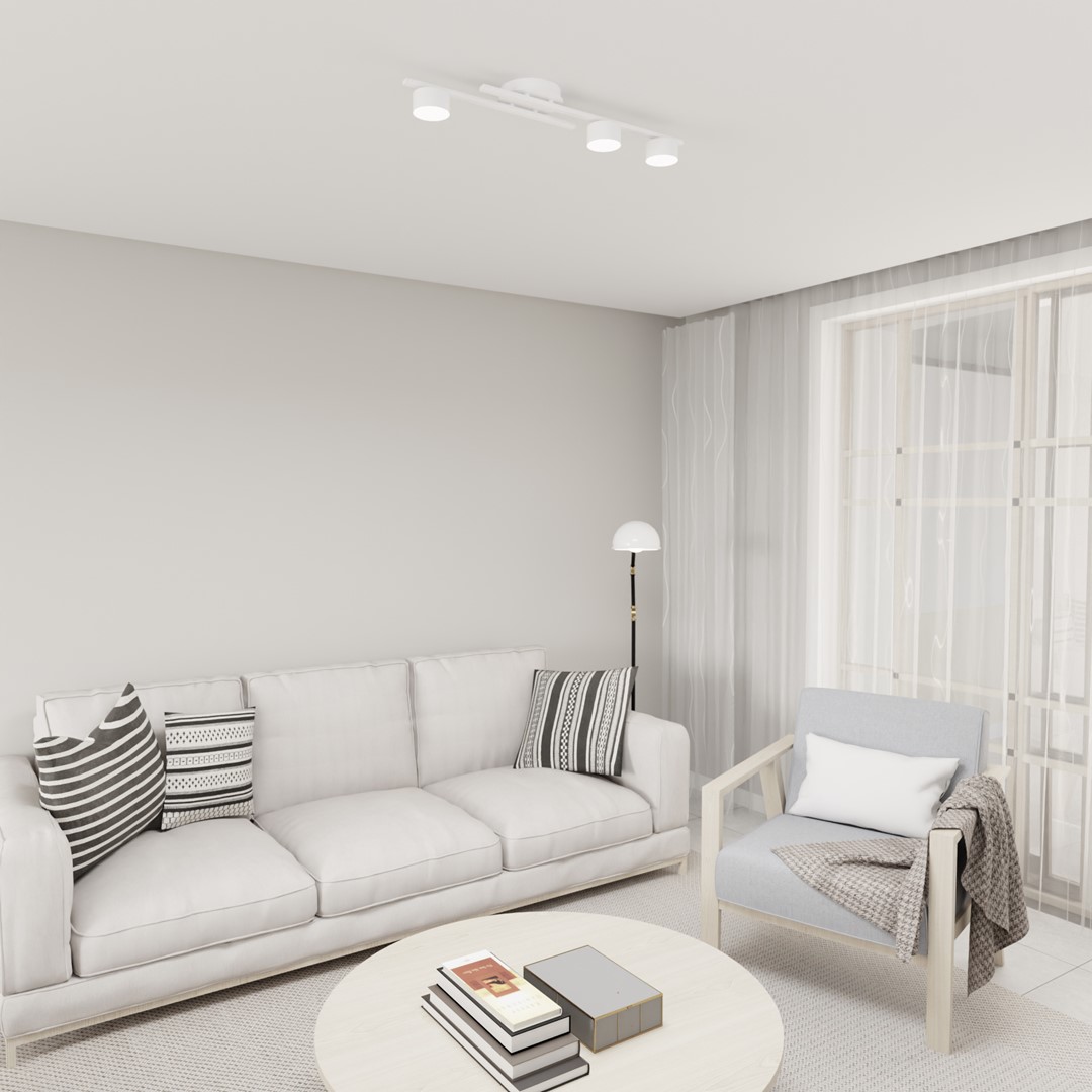 Emibig Stropna svjetiljka FRAGMENT 230 V 10W MAX LED GX53 Čelik Bijela