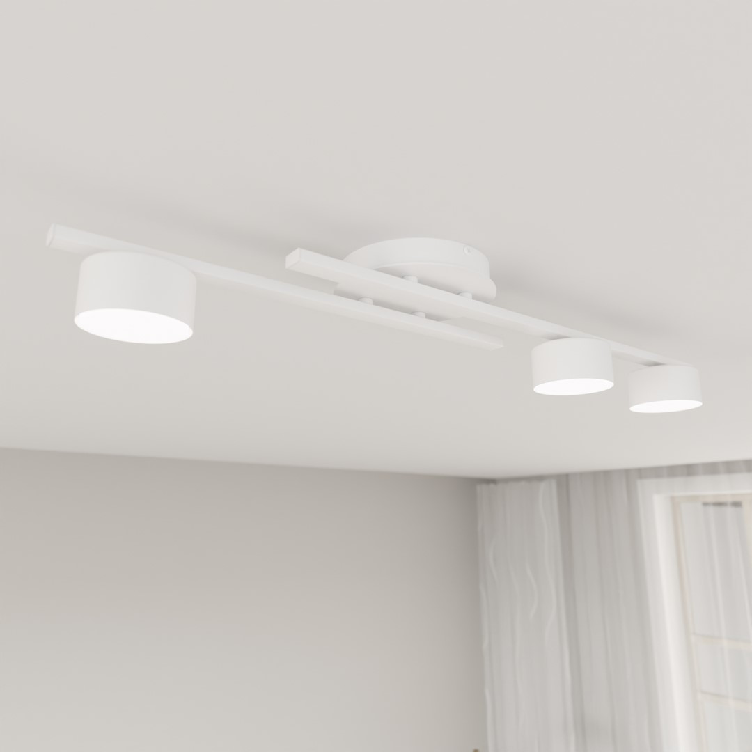 Emibig Stropna svjetiljka FRAGMENT 230 V 10W MAX LED GX53 Čelik Bijela
