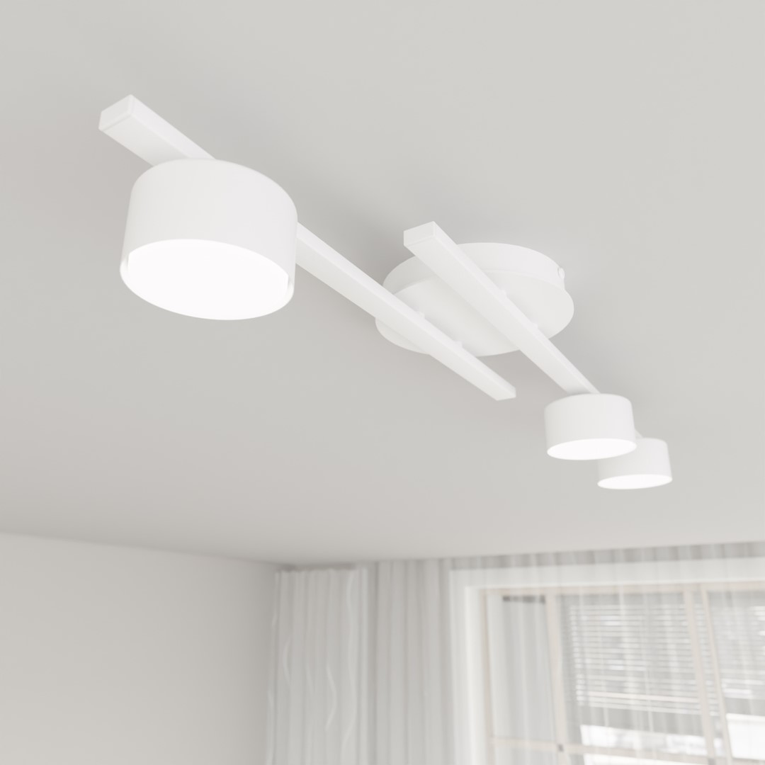 Emibig Stropna svjetiljka FRAGMENT 230 V 10W MAX LED GX53 Čelik Bijela