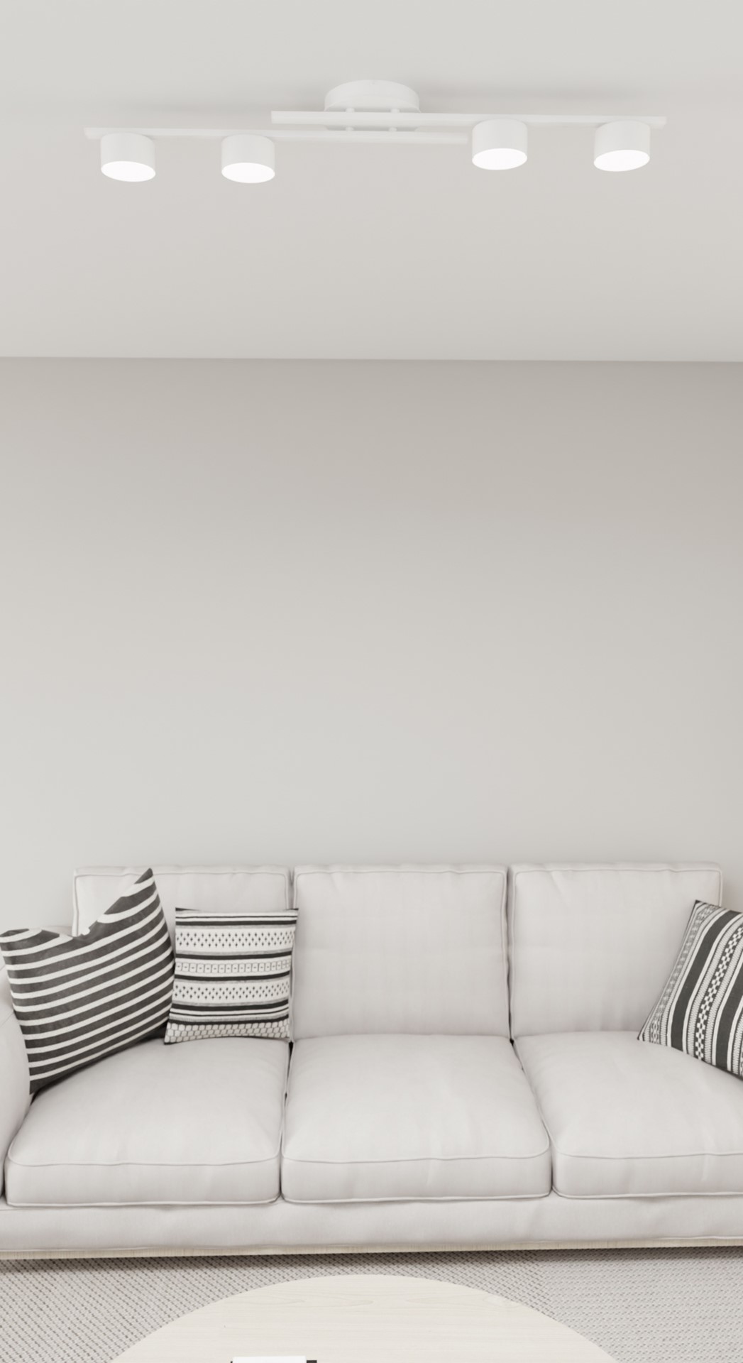 Emibig Stropna svjetiljka FRAGMENT 230 V 10W MAX LED GX53 Čelik Bijela