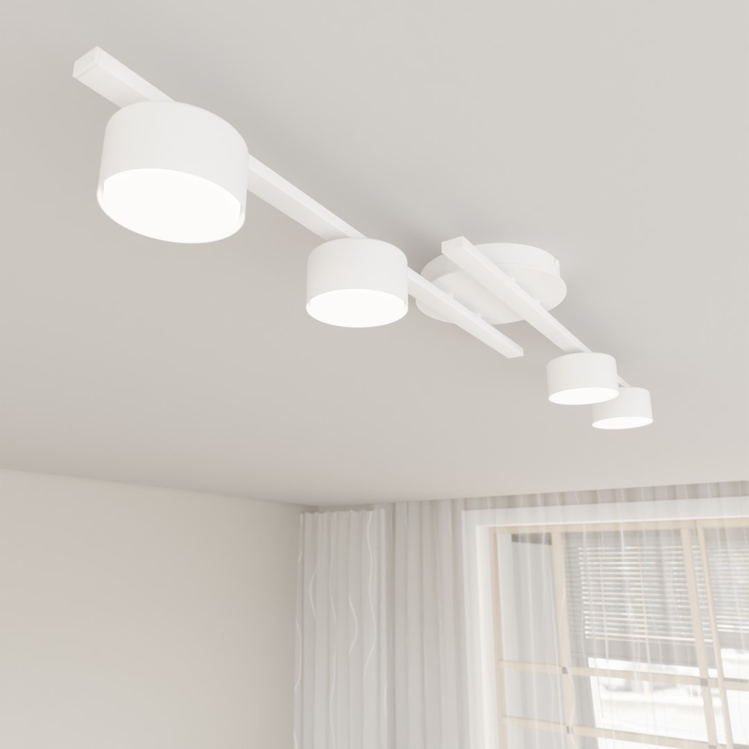 Emibig Stropna svjetiljka FRAGMENT 230 V 10W MAX LED GX53 Čelik Bijela