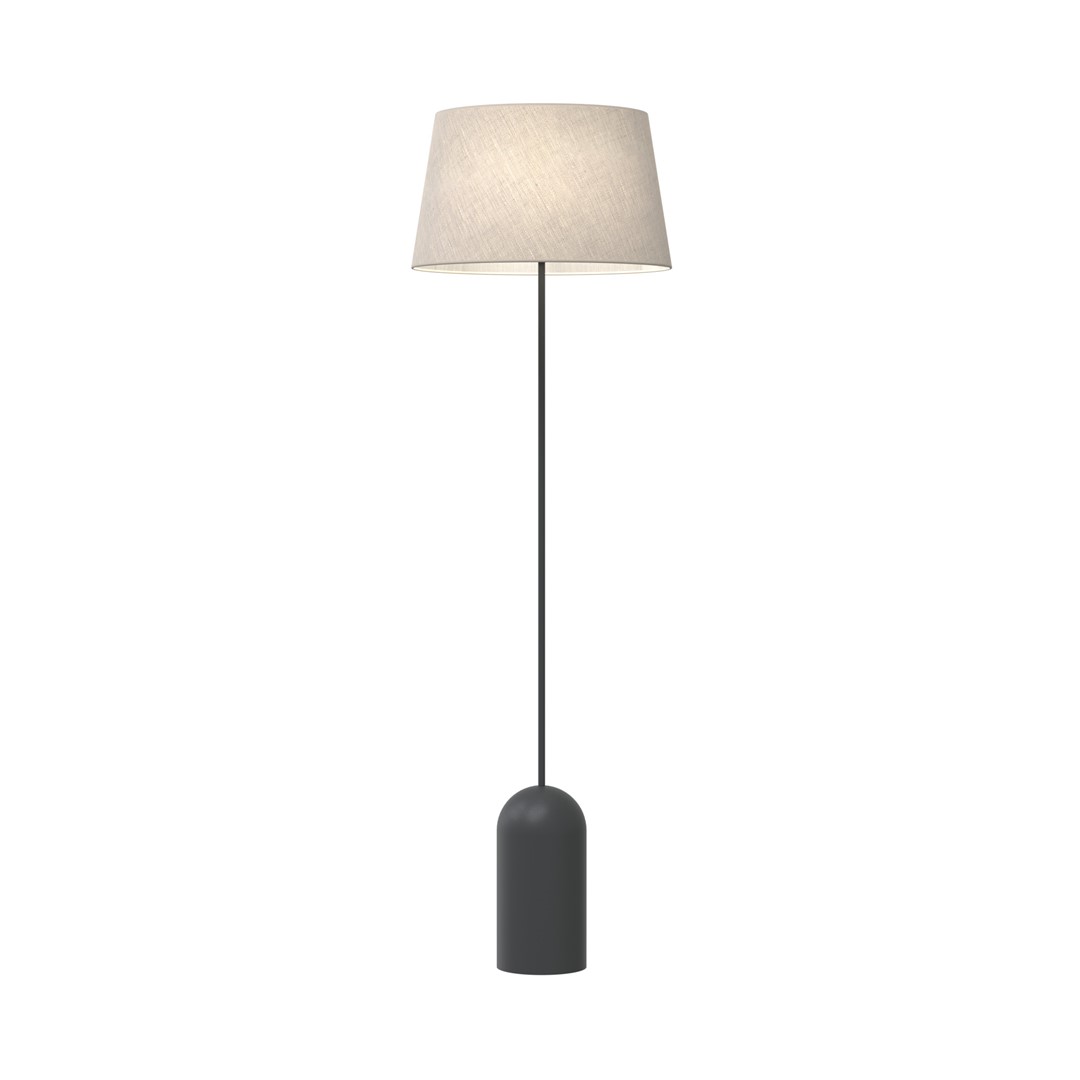 Emibig Podna lampa PEARL 230 V 15W MAX LED E27 Čelik/ Tkanina Crna