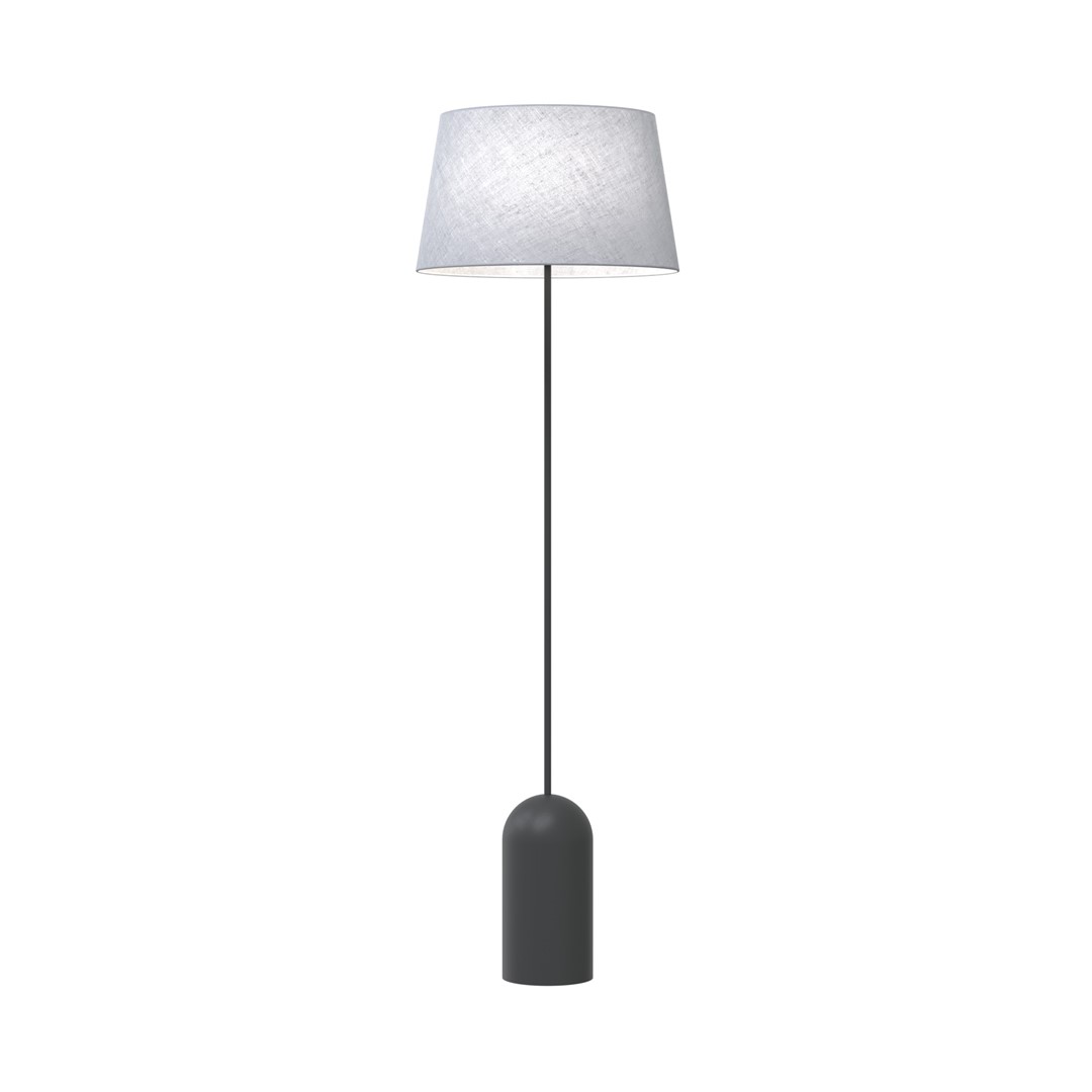 Emibig Podna lampa PEARL 230 V 15W MAX LED E27 Čelik/ Tkanina Crna