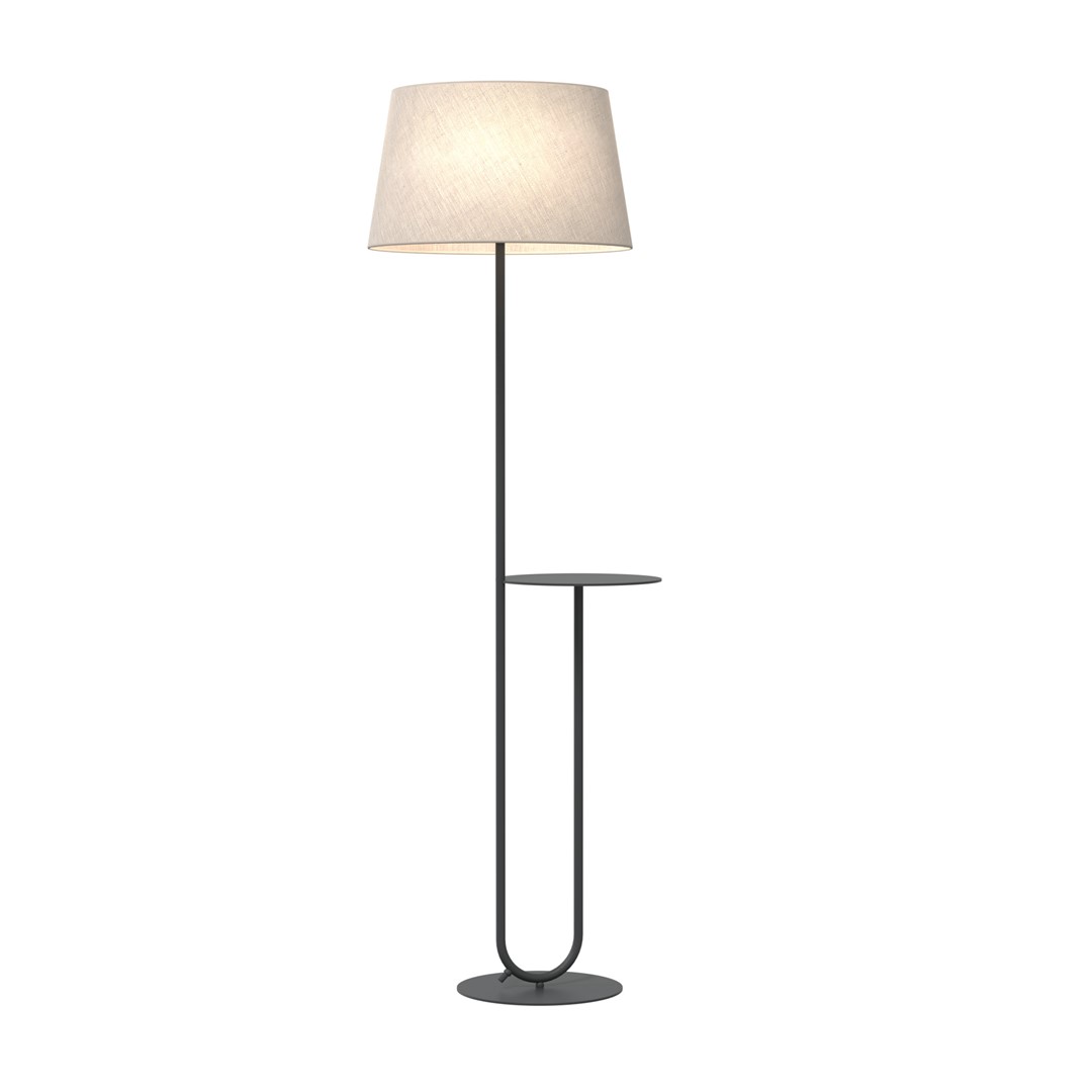 Emibig Podna lampa HOTEL 230 V 15W MAX LED E27 Čelik/ Tkanina Crna