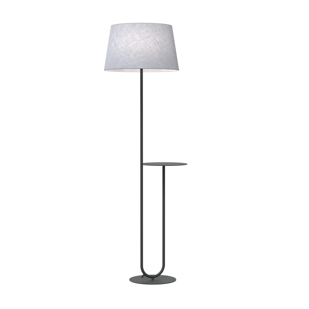 Emibig Podna lampa HOTEL 230 V 15W MAX LED E27 Čelik/ Tkanina Crna
