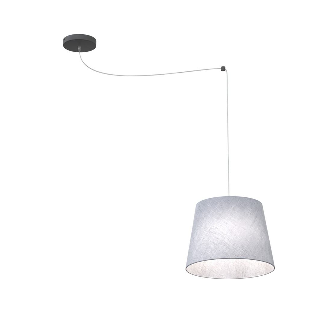 Emibig Visilica ASCOT 230 V 15W MAX LED E27 Čelik/ Tkanina Crna