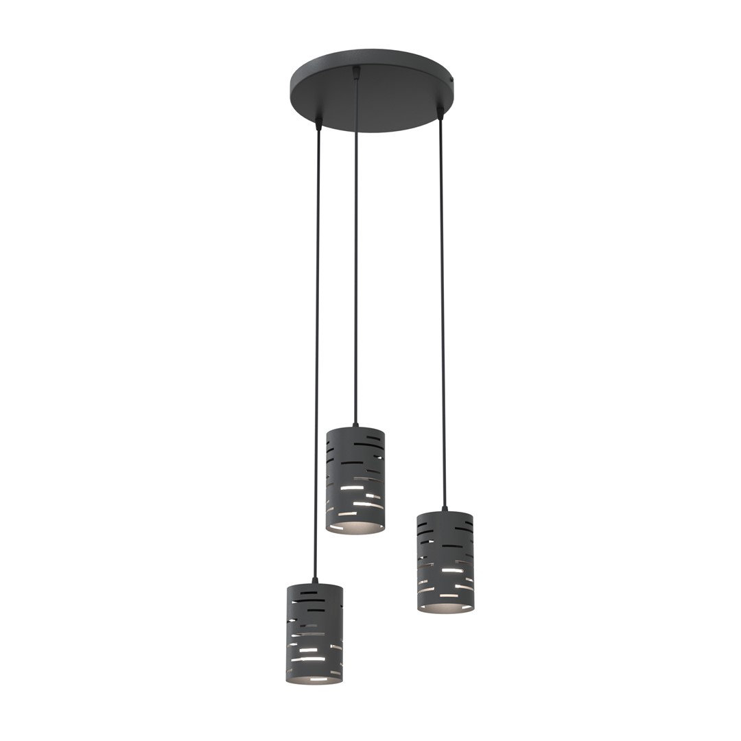 Emibig Visilica TANK 230 V 15W MAX LED E27 Čelik Crna
