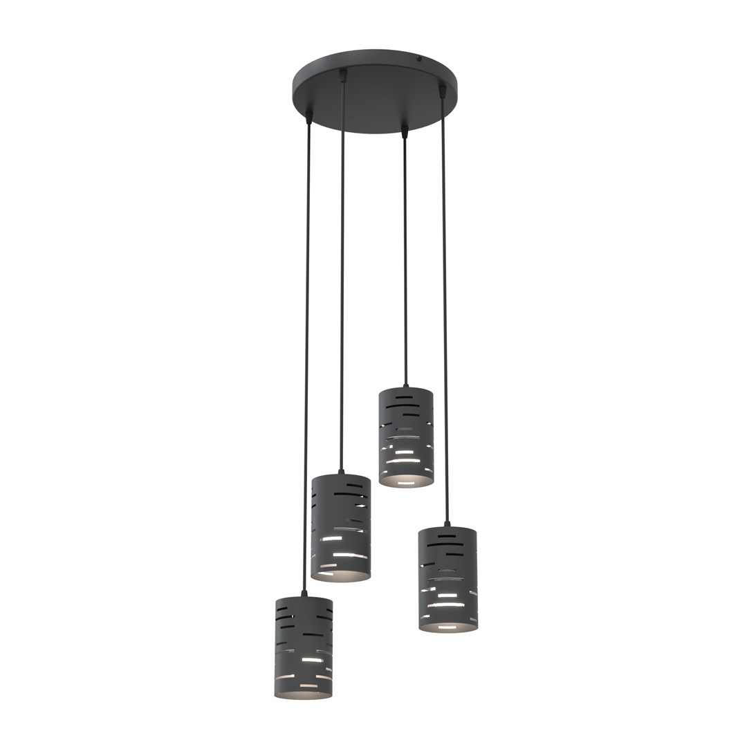 Emibig Visilica TANK 230 V 15W MAX LED E27 Čelik Crna