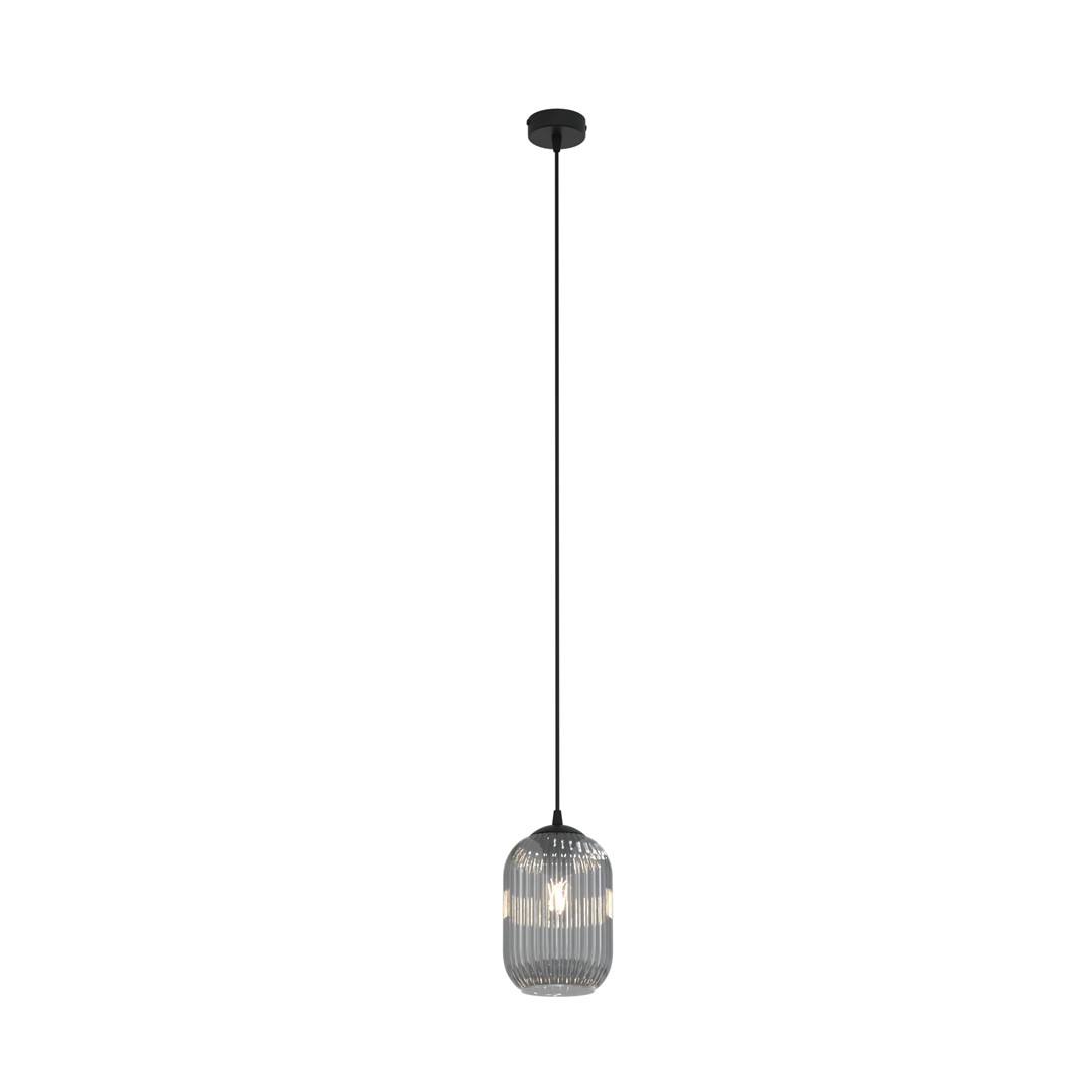 Emibig Visilica VERDI 230 V 15W MAX LED E27 Čelik/ Staklo Crna