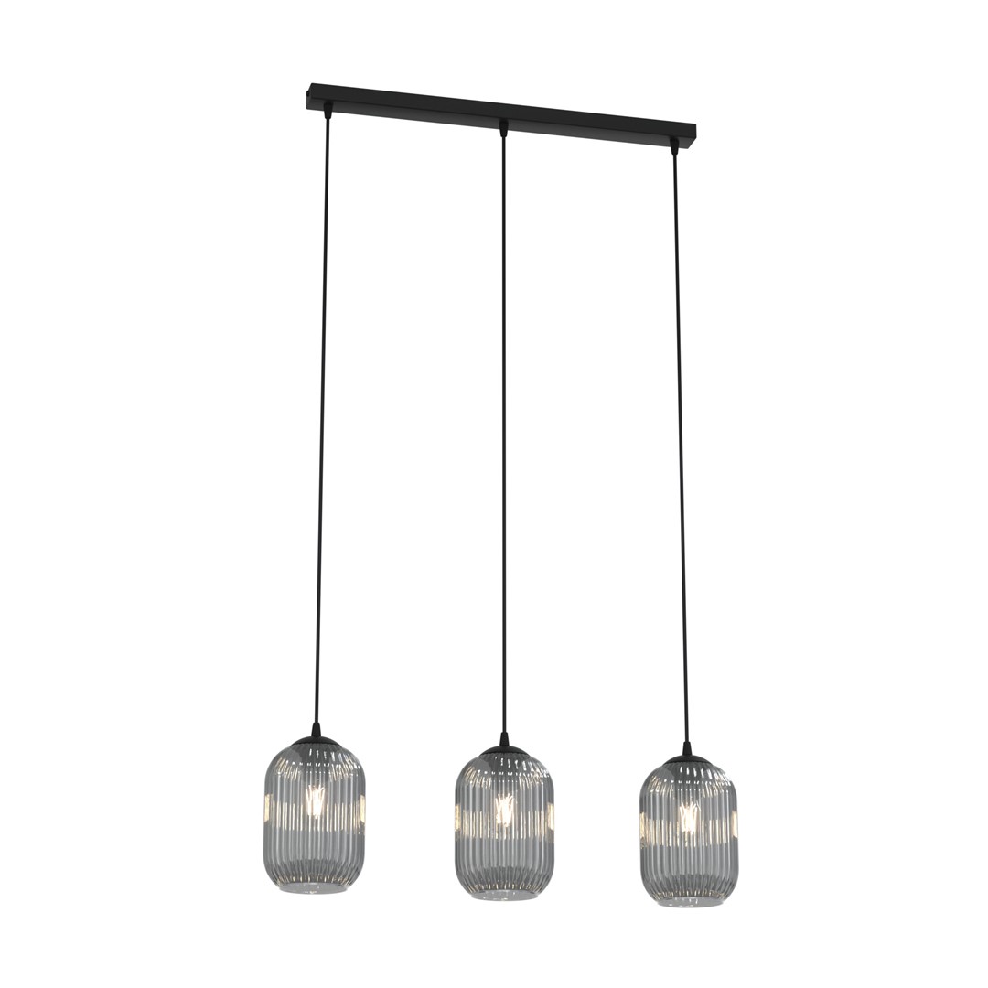 Emibig Visilica VERDI 230 V 15W MAX LED E27 Čelik/ Staklo Crna