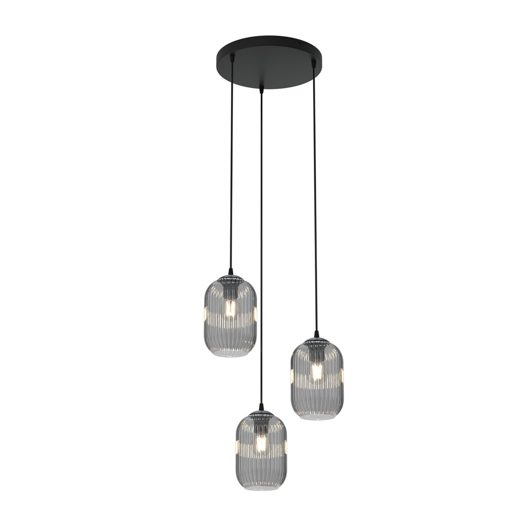 Emibig Visilica VERDI 230 V 15W MAX LED E27 Čelik/ Staklo Crna
