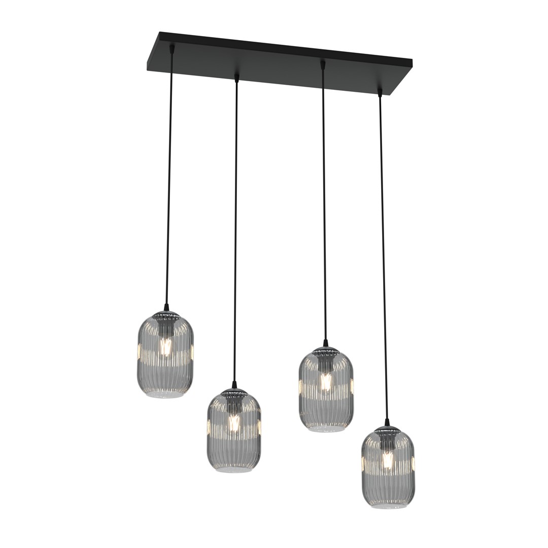 Emibig Visilica VERDI 230 V 15W MAX LED E27 Čelik/ Staklo Crna