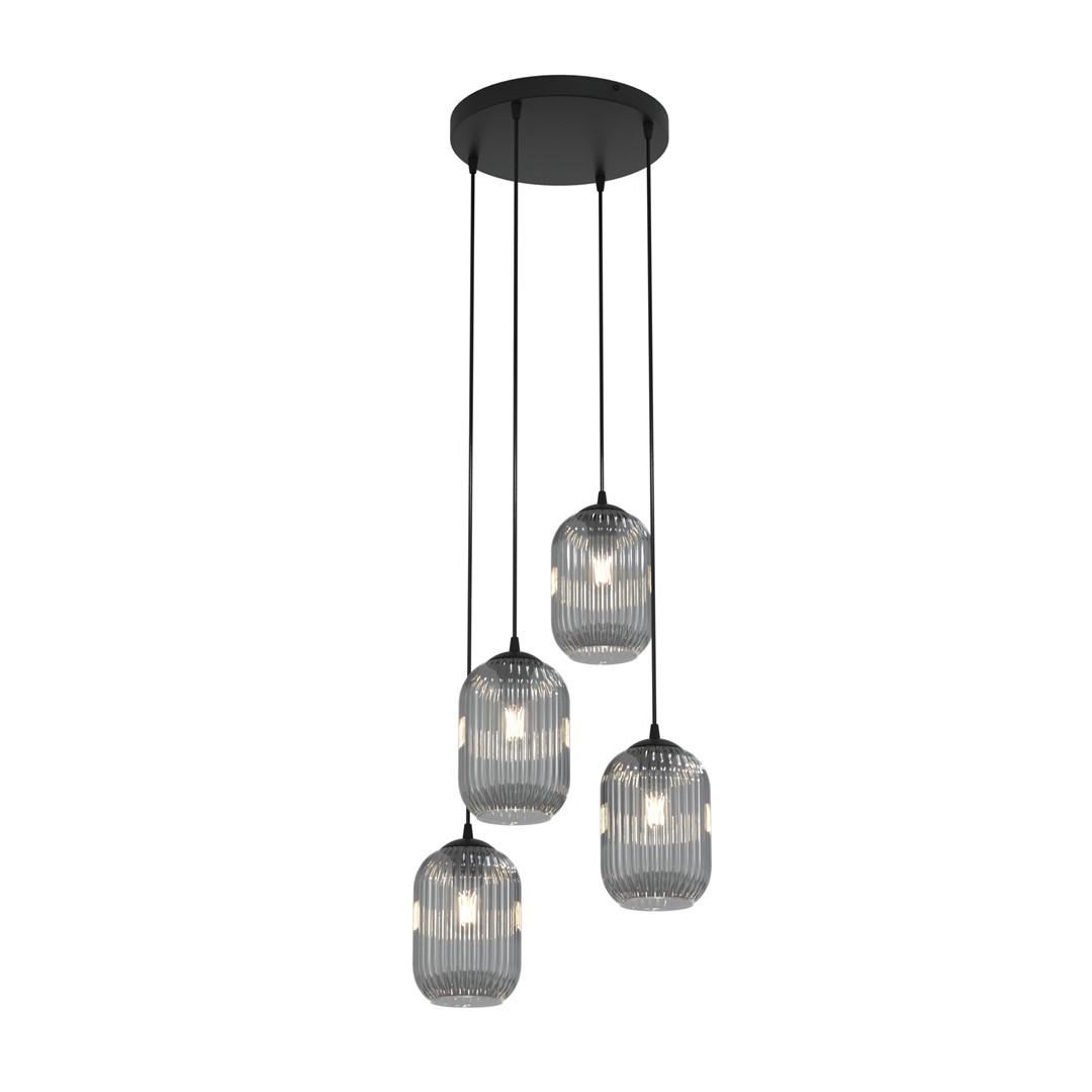 Emibig Visilica VERDI 230 V 15W MAX LED E27 Čelik/ Staklo Crna