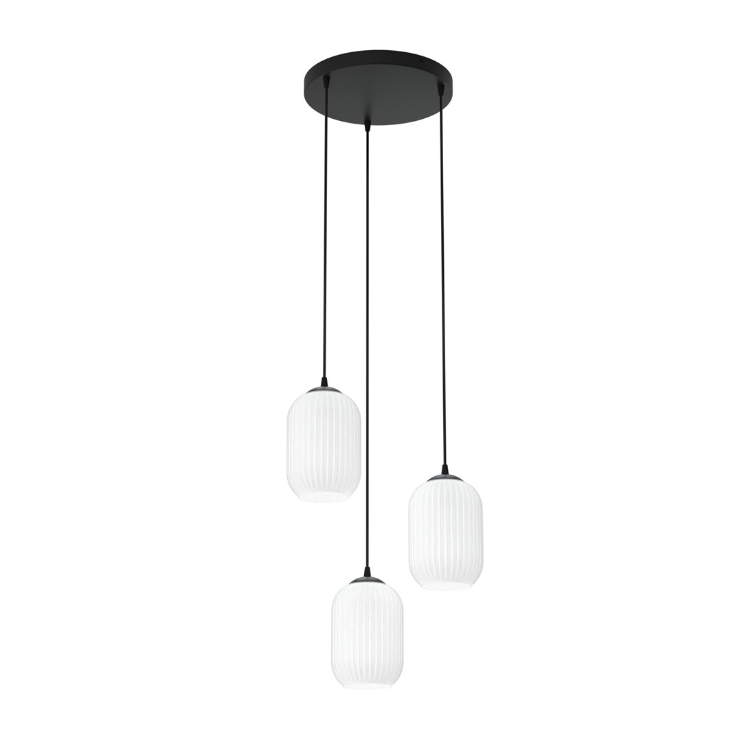 Emibig Visilica VERDI 230 V 15W MAX LED E27 Čelik/ Staklo Crna