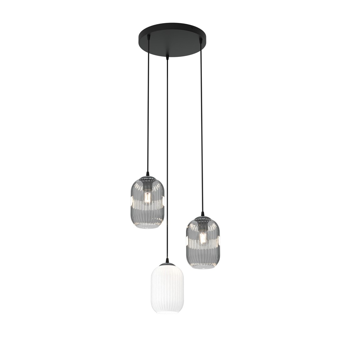 Emibig Visilica VERDI 230 V 15W MAX LED E27 Čelik/ Staklo Crna