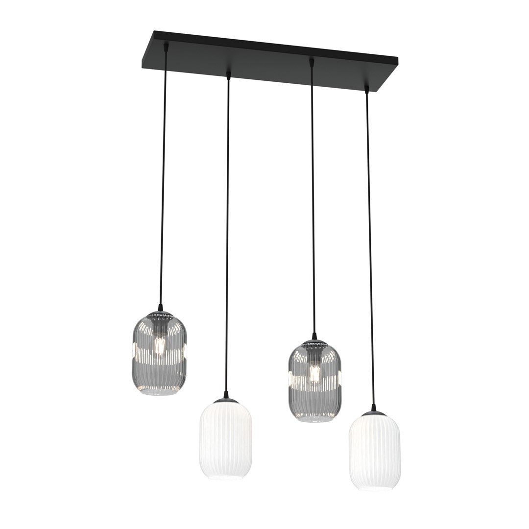 Emibig Visilica VERDI 230 V 15W MAX LED E27 Čelik/ Staklo Crna