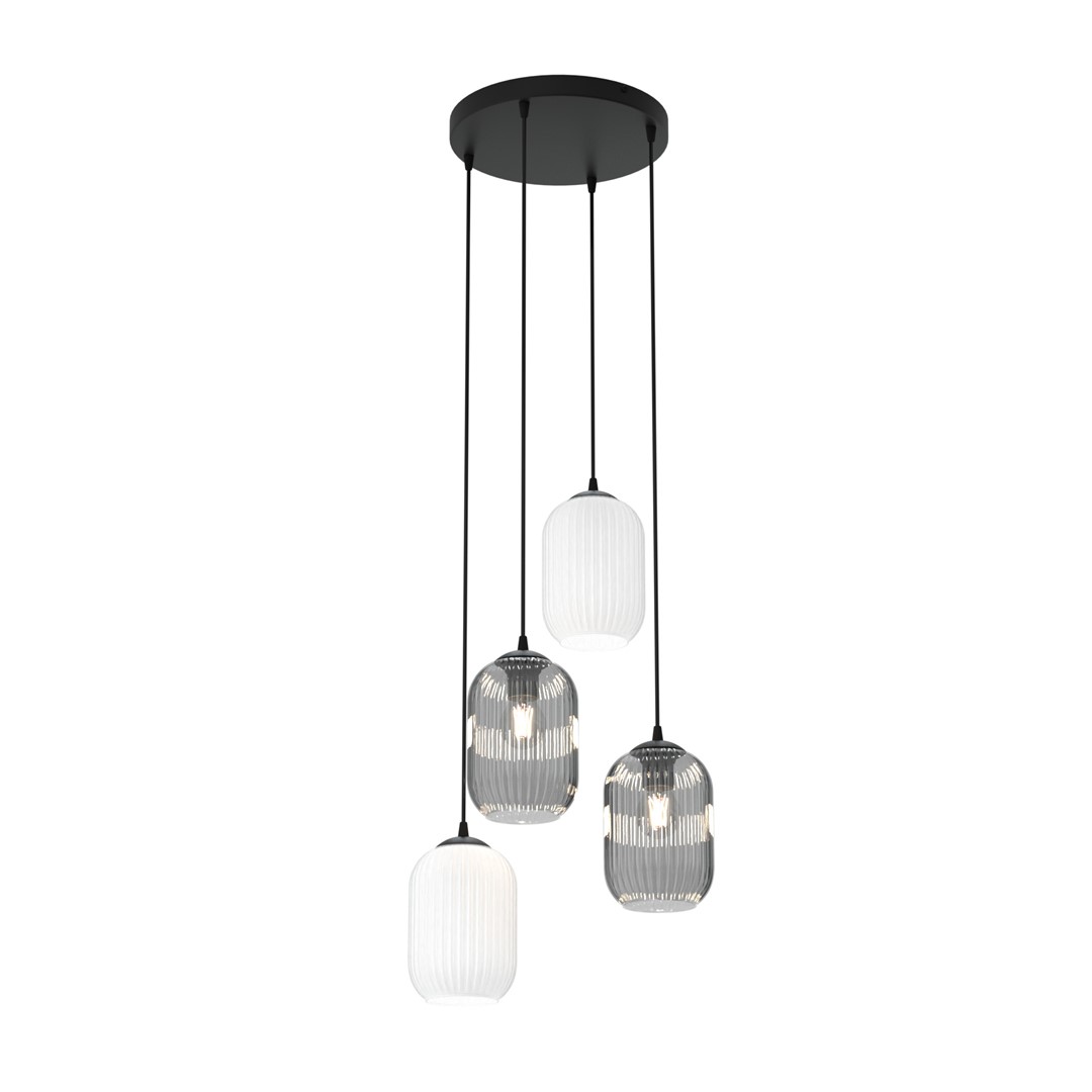 Emibig Visilica VERDI 230 V 15W MAX LED E27 Čelik/ Staklo Crna