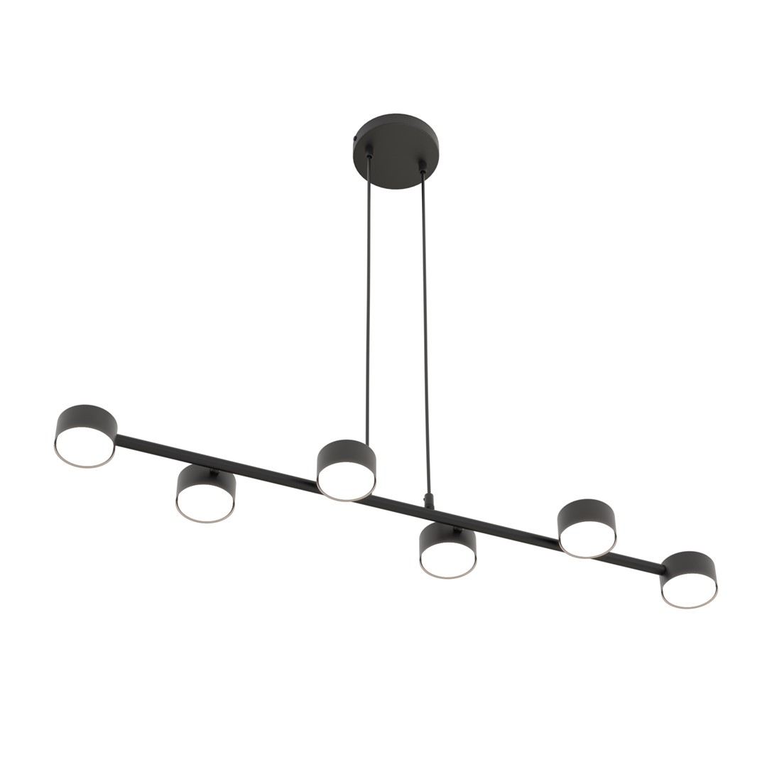 Emibig Visilica MEGARA 230 V 12W MAX LED GX53 Čelik Crna