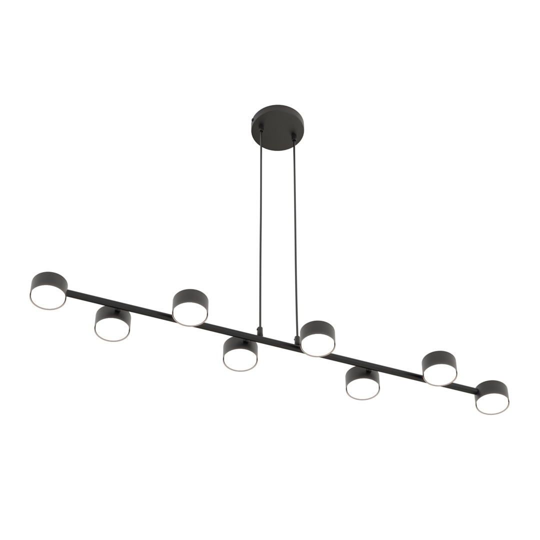 Emibig Visilica MEGARA 230 V 12W MAX LED GX53 Čelik Crna