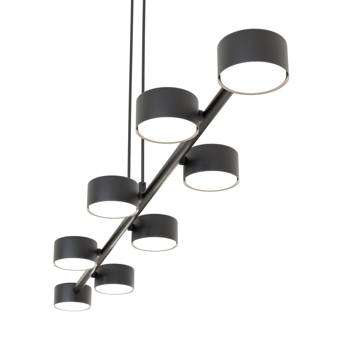 Emibig Visilica MEGARA 230 V 12W MAX LED GX53 Čelik Crna