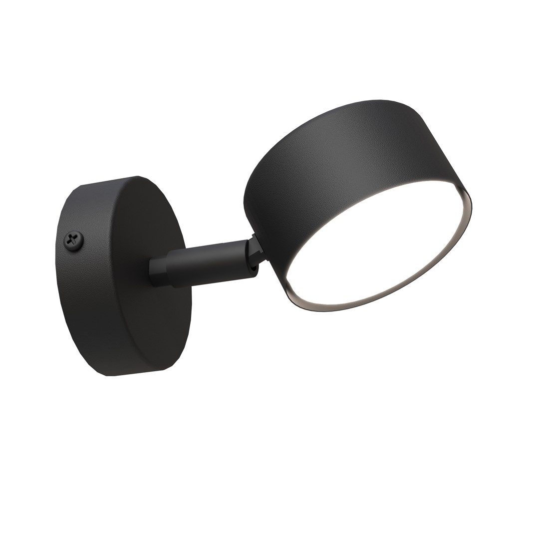 Emibig Zidna lampa SORA 230 V 12W MAX LED GX53 Čelik Crna