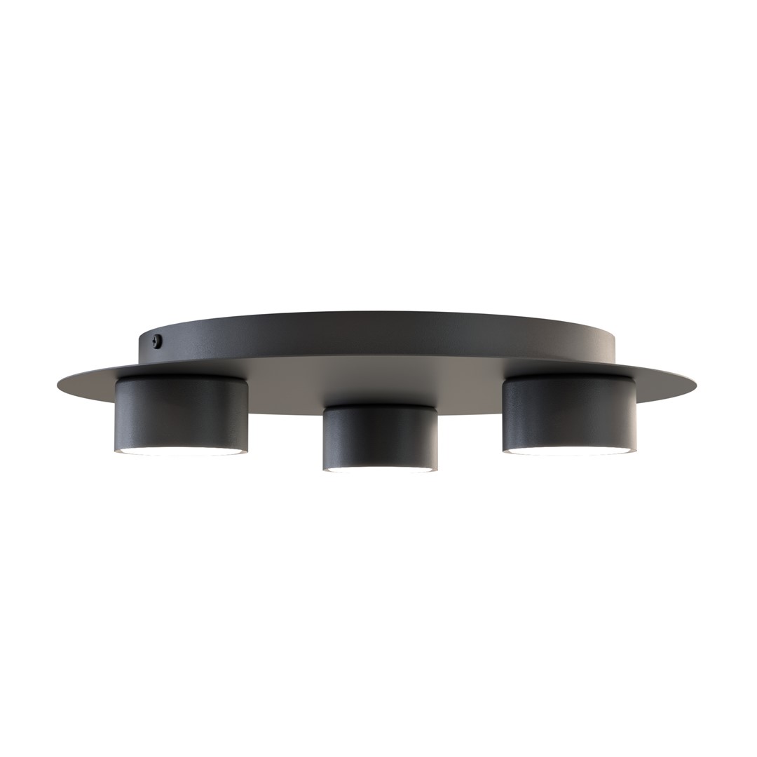 Emibig Stropna svjetiljka BOLX 230 V 12W MAX LED GX53 Čelik Crna