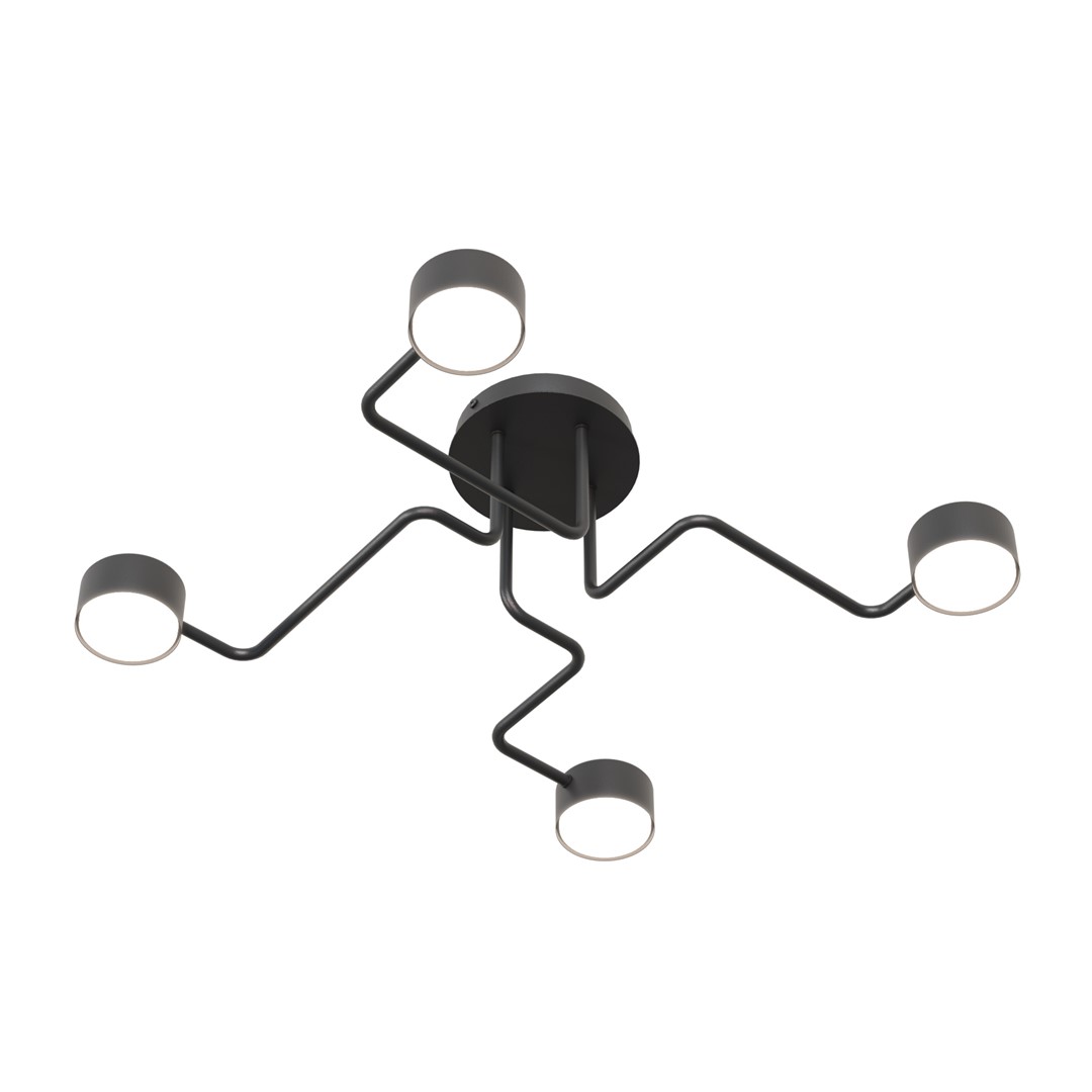 Emibig Stropna svjetiljka KURAGE 230 V 12W MAX LED GX53 Čelik Crna