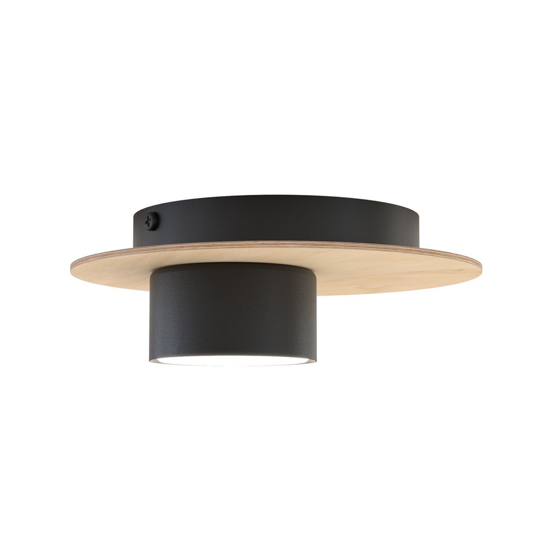Emibig Stropna svjetiljka PIXO 230 V 12W MAX LED GX53 Čelik/ Šperploča Crna