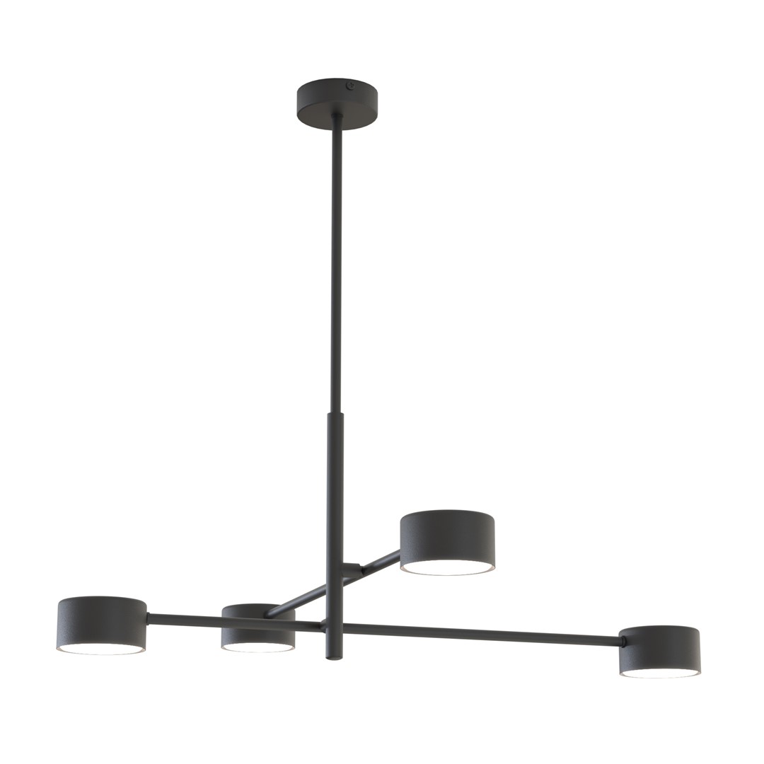 Emibig Stropna svjetiljka NATSU 230 V 12W MAX LED GX53 Čelik Crna