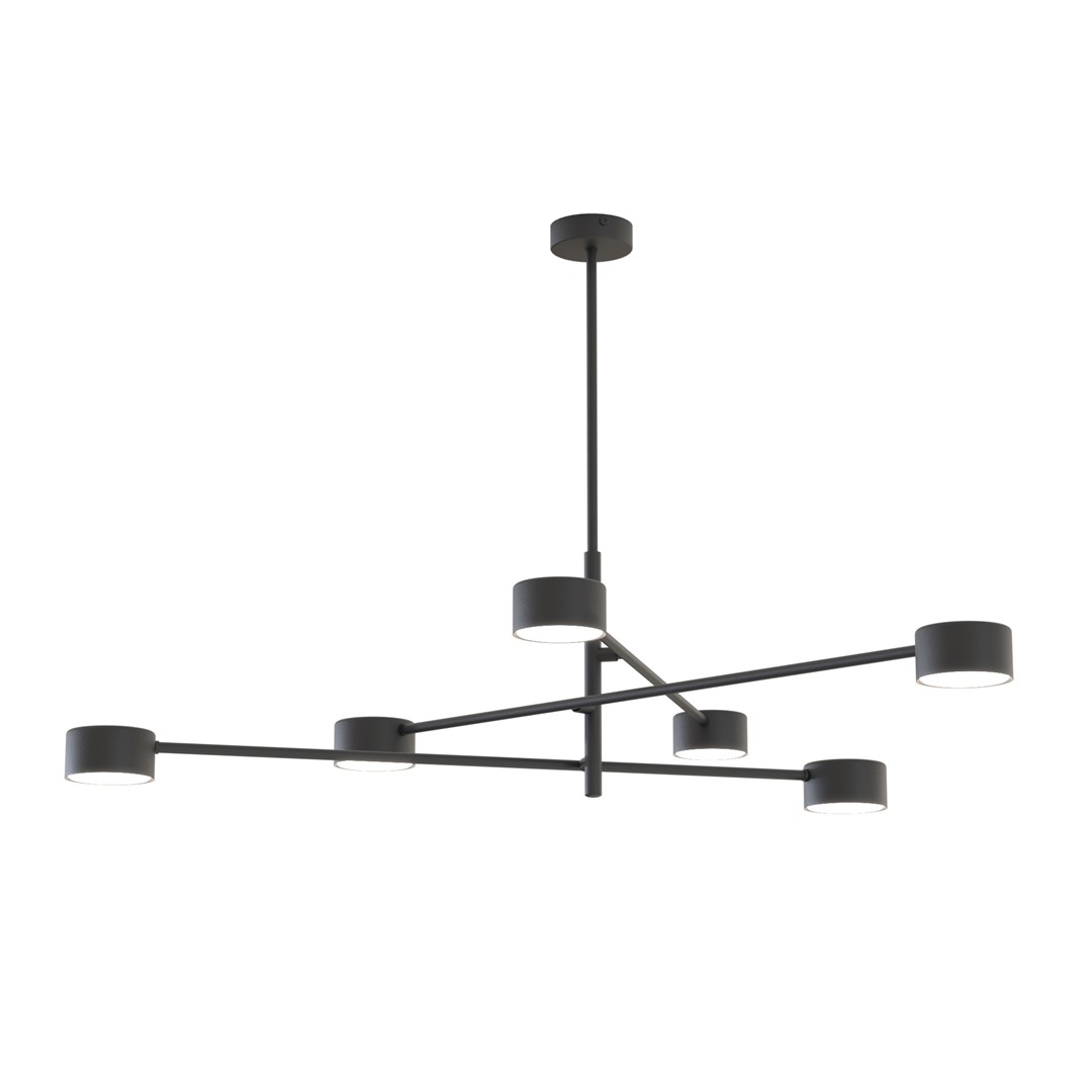 Emibig Stropna svjetiljka NATSU 230 V 12W MAX LED GX53 Čelik Crna