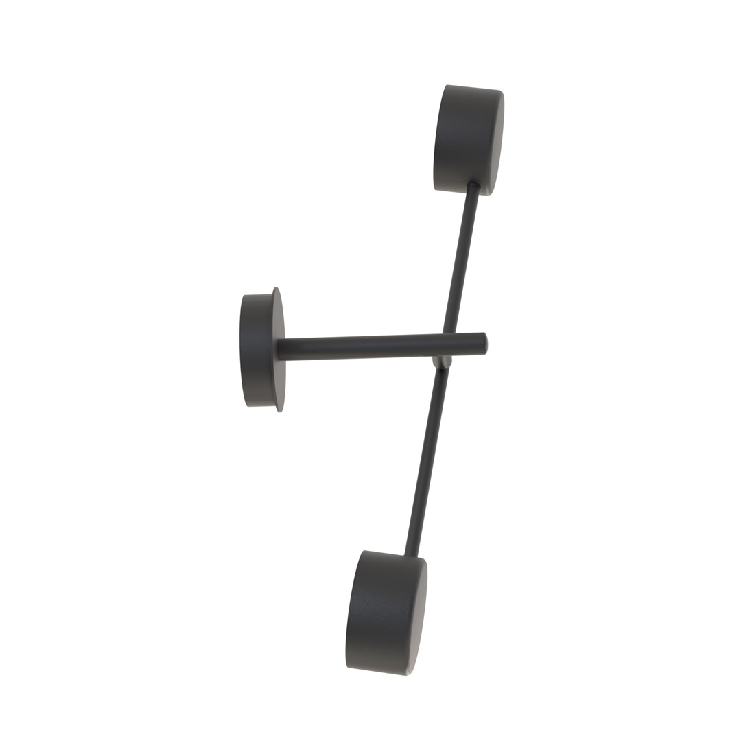 Emibig Zidna lampa NATSU 230 V 12W MAX LED GX53 Čelik Crna