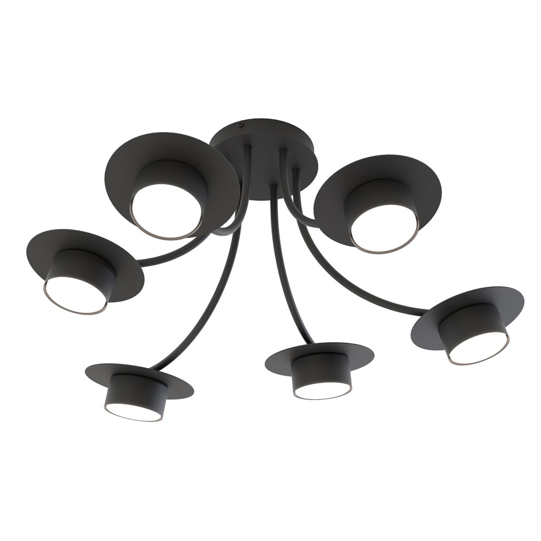 Emibig Stropna svjetiljka ENSO 230 V 12W MAX LED GX53 Čelik Crna