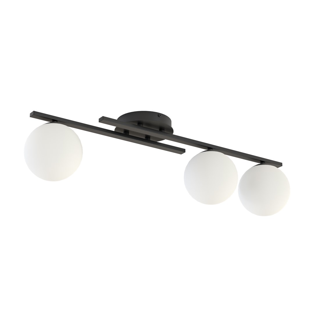 Emibig Stropna svjetiljka KAIRO 230 V 10W MAX LED E14 Čelik/ Staklo Crna