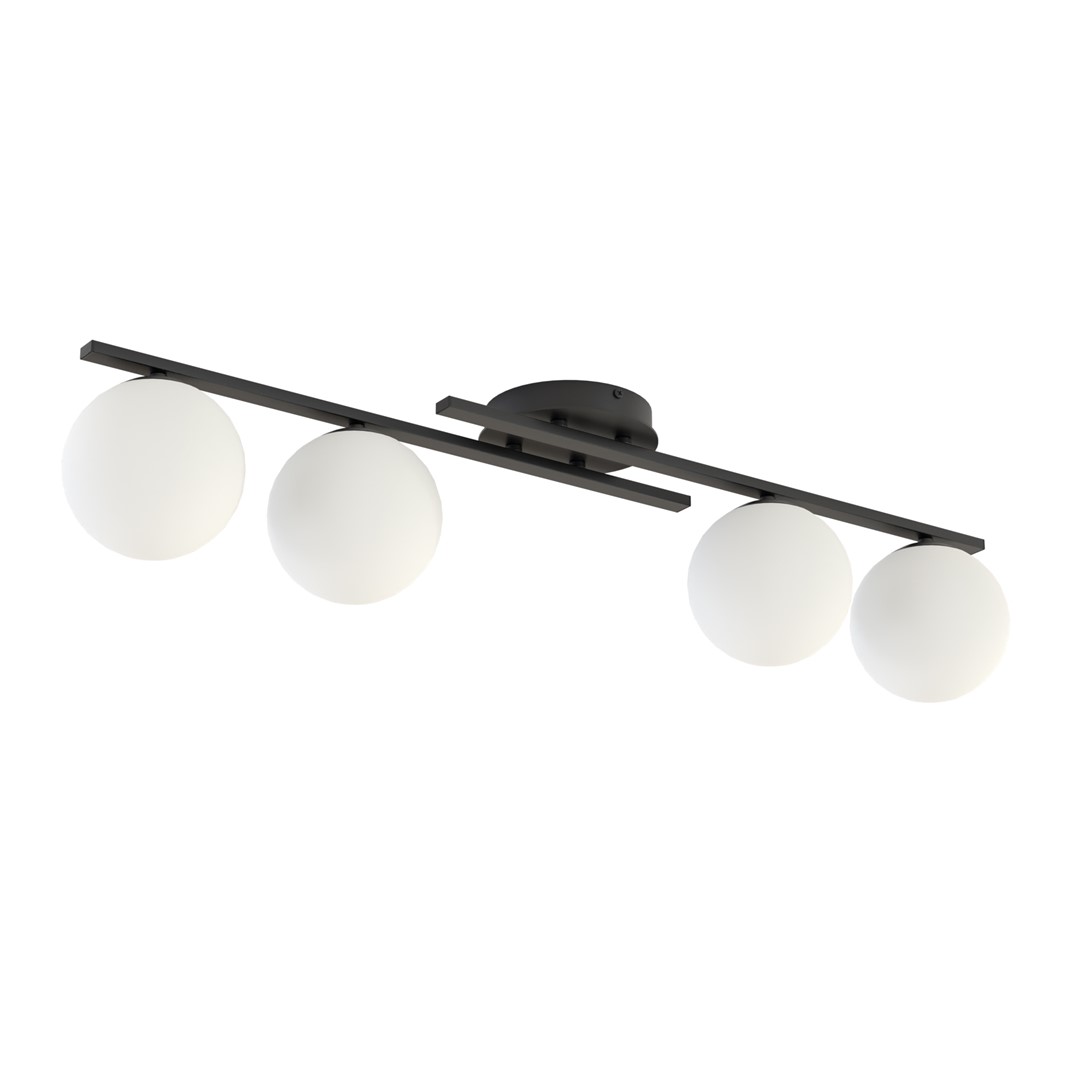 Emibig Stropna svjetiljka KAIRO 230 V 10W MAX LED E14 Čelik/ Staklo Crna