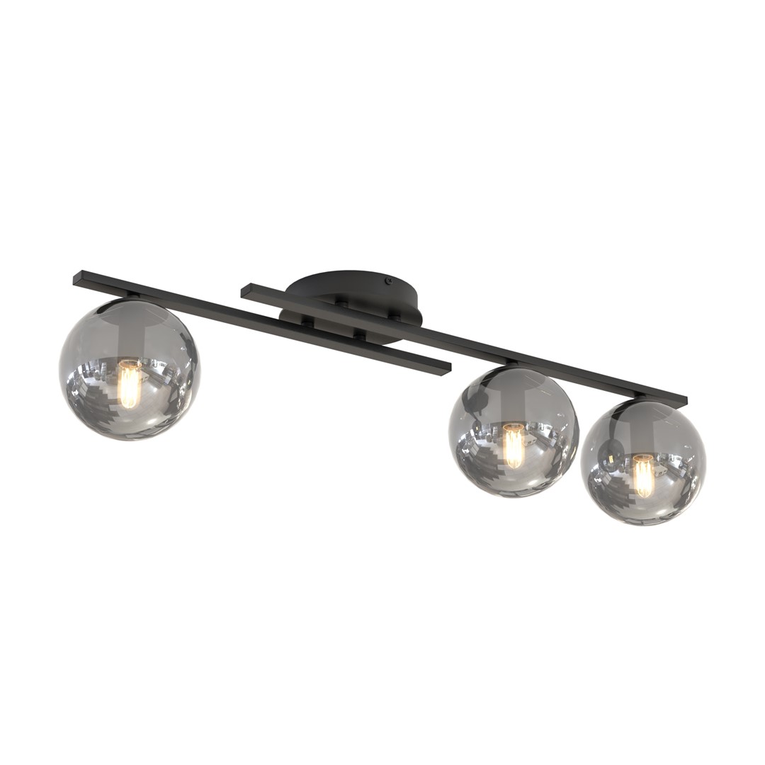 Emibig Stropna svjetiljka KAIRO 230 V 10W MAX LED E14 Čelik/ Staklo Crna